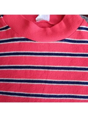 True Vintage Boys 5 T-shirt Striped 1970's Buttery Single Stitch Acrylic LS USA